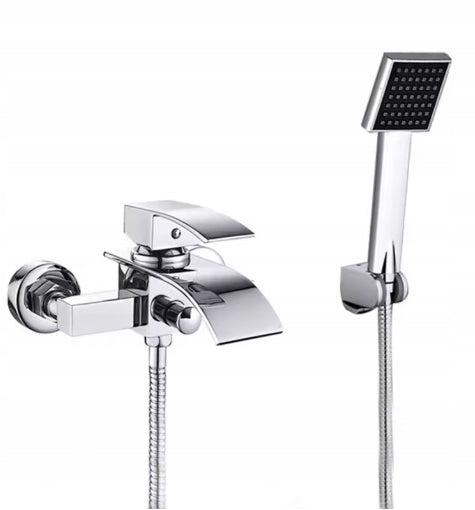 Bateria wannowa ścienna Rozin chrome srebrny