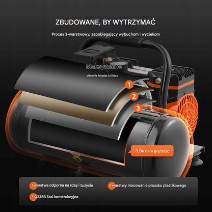 Kompresor powietrza 8L 120PSI - bezolejowy przenośny do warsztatu VEVOR