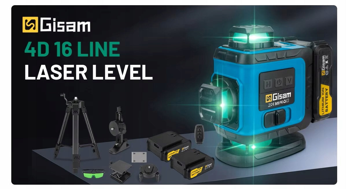 Laser krzyżowy Gisam Walizka Statyw