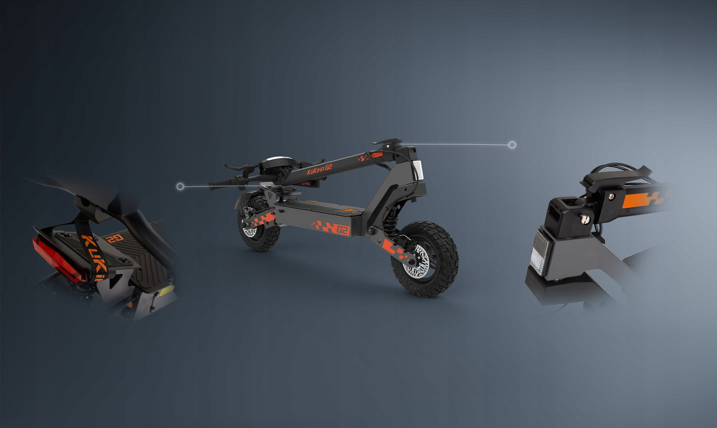 Pojazd elektryczny Kukirin G2 1200 W 48V 15Ah 45KM/H zasięg 55KM