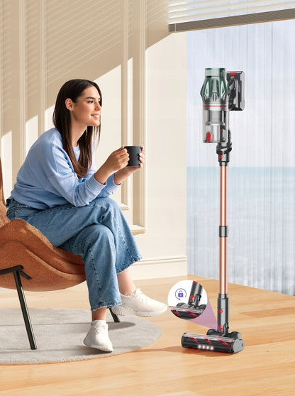 Odkurzacz pionowy Laresar V7 PRO 600W żółty/złoty
