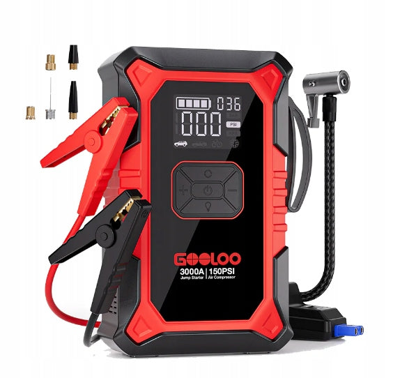Jump Starter z kompresorem powietrza GOOLOO A3 3000A POWERBANK