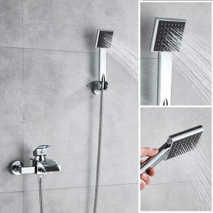 Bateria wannowa ścienna Rozin chrome srebrny