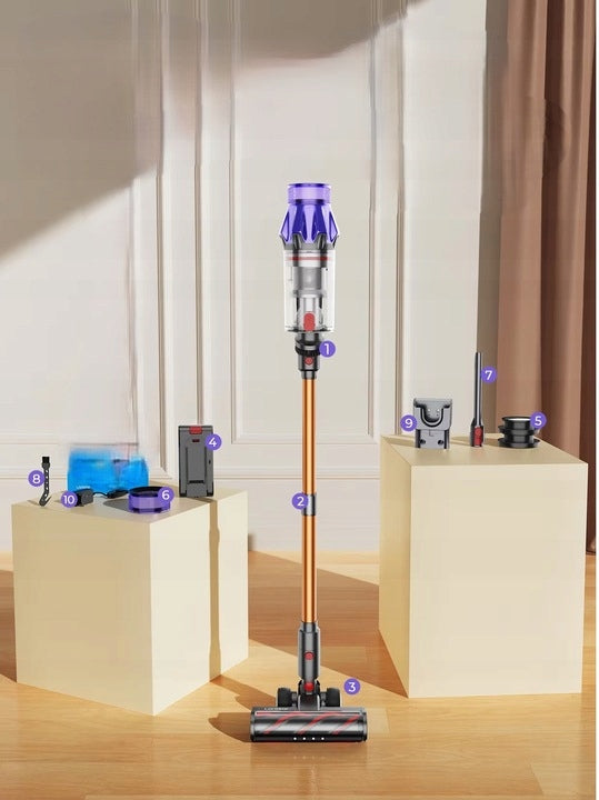 MOCNY Odkurzacz Pionowy Bezprzewodowy LARESAR V7 500W HEPA SMART